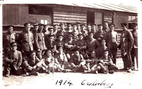 A group of soldiers from Canterbury, 1914